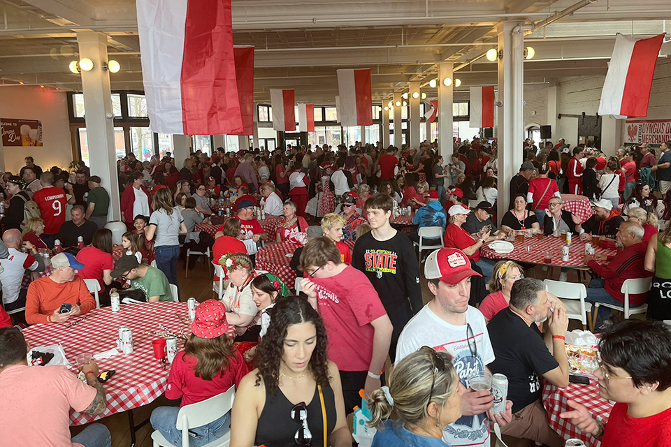 Dining room filled with people at Dyngus Day (photo courtesy of Dyngus Day)