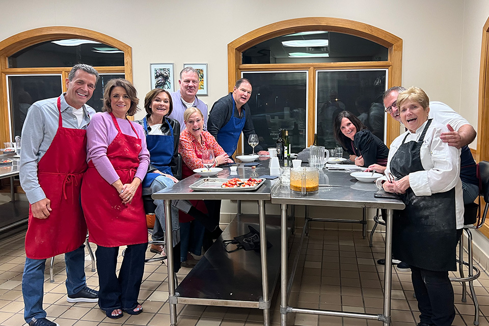 Group taking couples cooking class at Loretta Paganini School of Cooking (courtesy of Loretta Paganini School of Cooking)