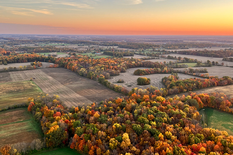 A fall view from inside a hot air balloon ride (photo courtesy of Columbus Aeronauts)
