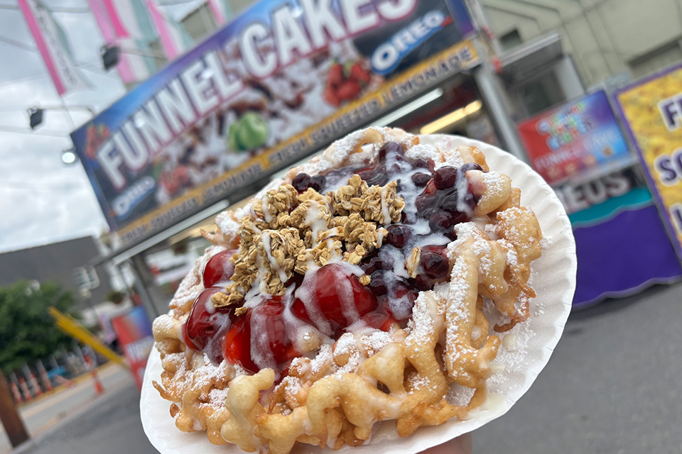 Star-berry Cobbler Funnel Cake (photo by Garrett McCormick)