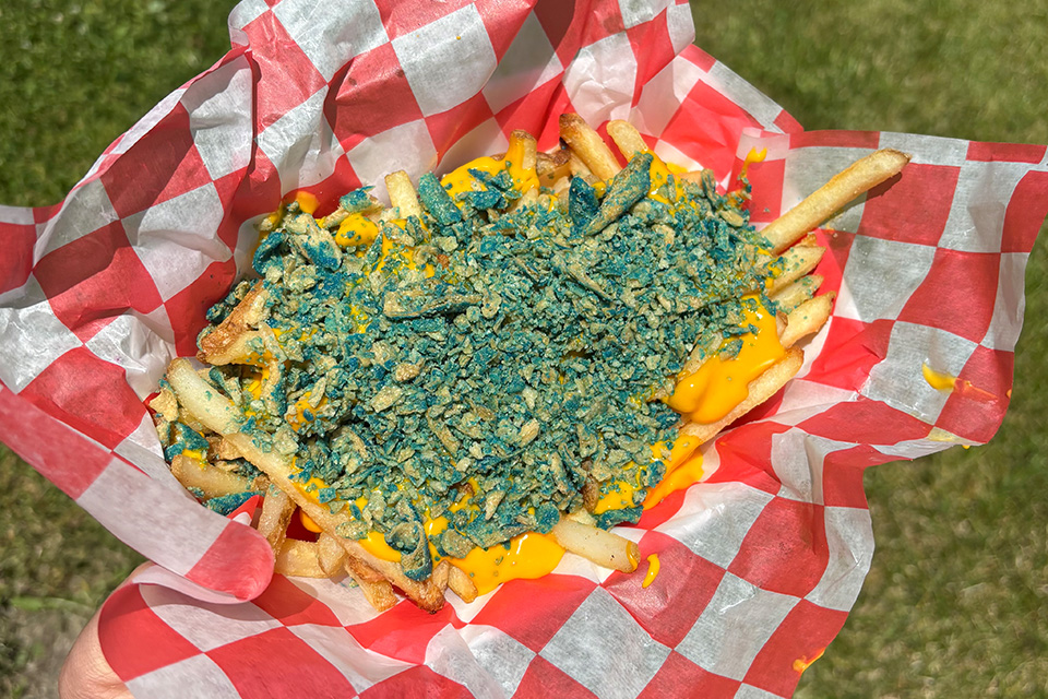 Hot Blue Takis Fries (photo by Suzannah Cushman)
