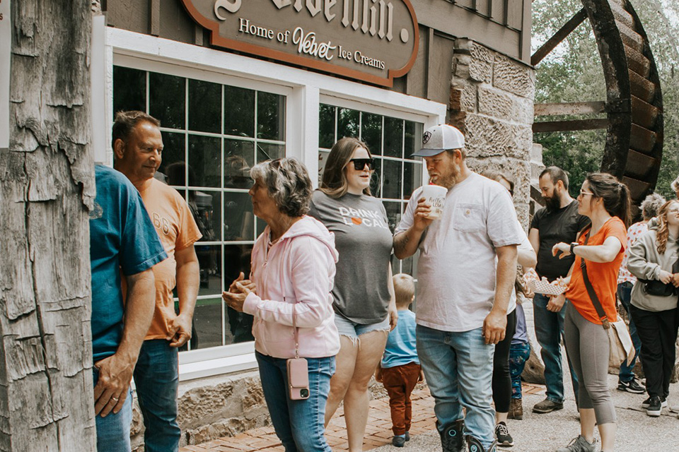 People in line outside Velvet Ice Cream in Utica (photo courtesy of Utica Ice Cream Festival)