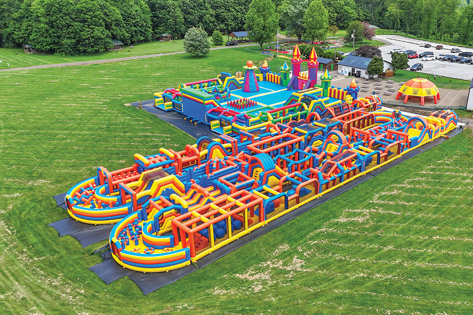 World’s largest bounce house at Hocking Hills Family Fun Center in Rockbridge (photo courtesy of Hocking Hills Family Fun Center)