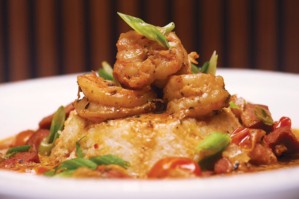 Shrimp dish at Mudlick Tap House in Dayton (photo by Allen Farst)