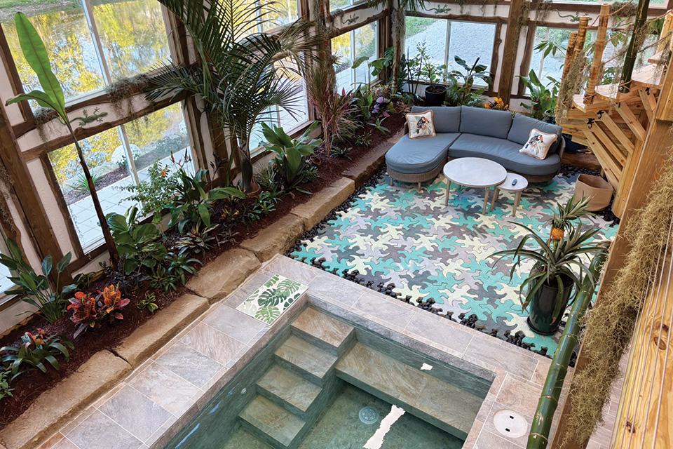 Interior of Conservatory at Owl Hollow in southeast Ohio (photo courtesy of Casey Bott)