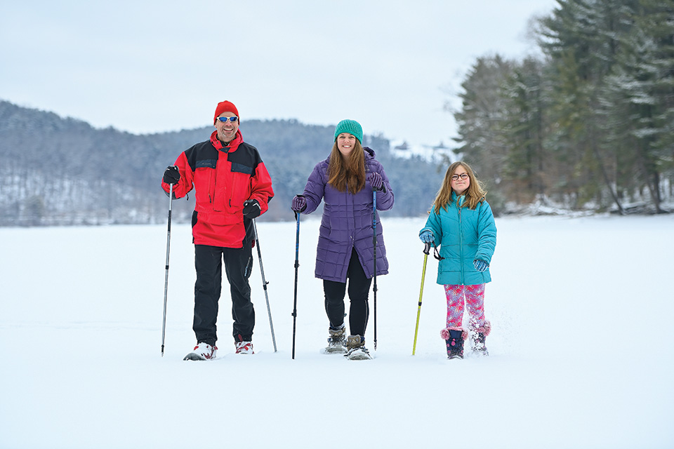 Family snowshoeing through the Muskingum Watershed Conservancy District (photo courtesy of Muskingum Watershed Conservancy District) Family snowshoeing through the Muskingum Watershed Conservancy District (photo courtesy of Muskingum Watershed Conservancy District)