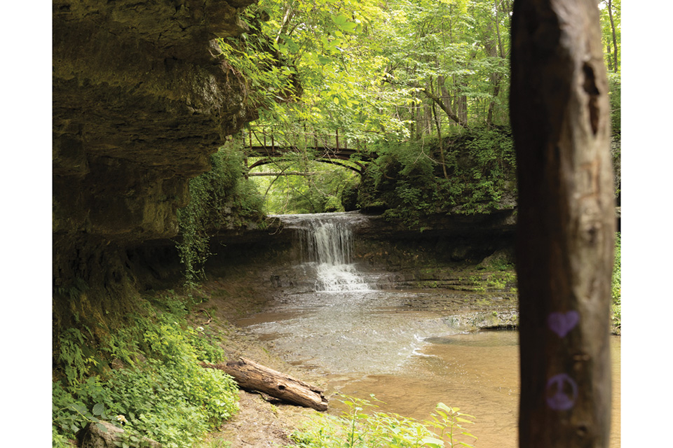 Waterfall at Glen Helen Nature Preserve in Yellow Springs (photo by Matthew Allen)