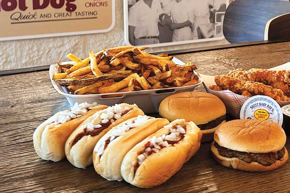Hot dogs, fries and chicken tenders at the Hot Dog Shoppe in Warren (photo courtesy of Hot Dog Shoppe)
