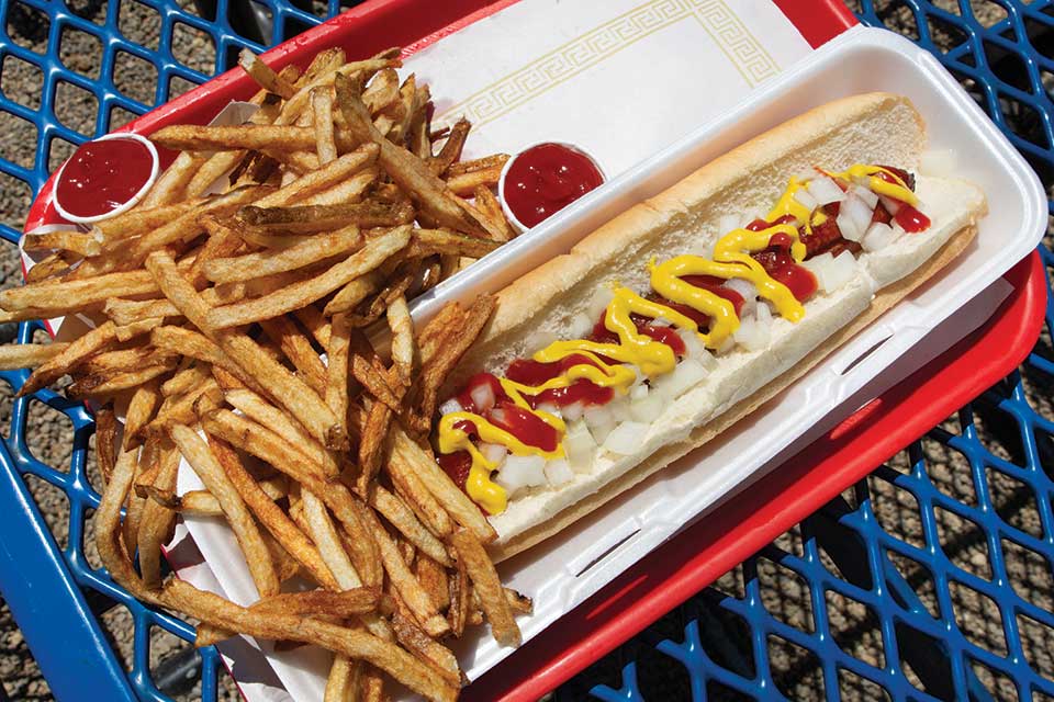 Hot dog and fries at Scooter’s World Famous Dawg House in Mentor (photo by Rachael Jirousek)