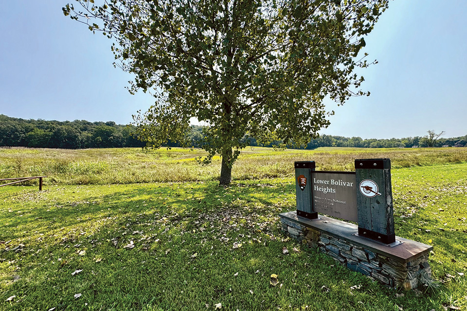 Lower Bolivar Heights sign at Harpers Ferry National Historical Park in Harpers Ferry, West Virginia (photo courtesy of National Park Service)