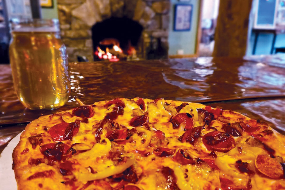 Pizza at Mountain State Brewing Co. in Thomas, West Virginia (photo courtesy of Mountain State Brewing Co.)