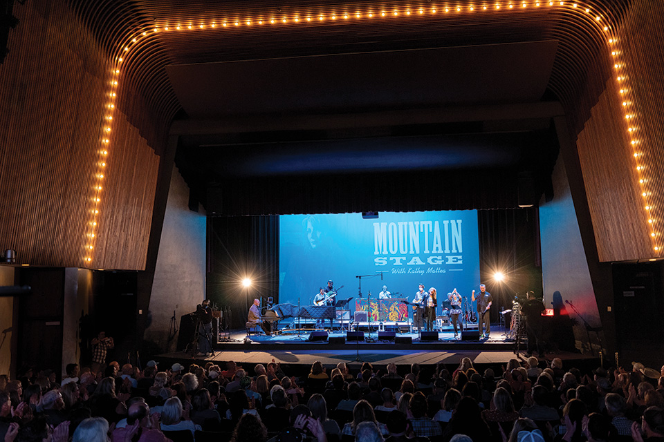 Band on Mountain Stage in Charleston, West Virginia (photo by Jason Adams)