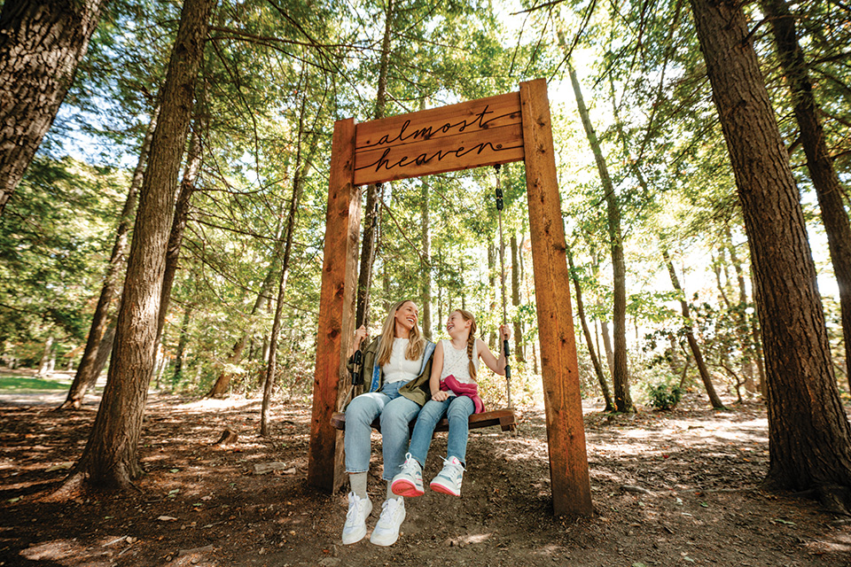 People on Almost Heaven Swingo Challenge in West Virginia (photo courtesy of WV Tourism)