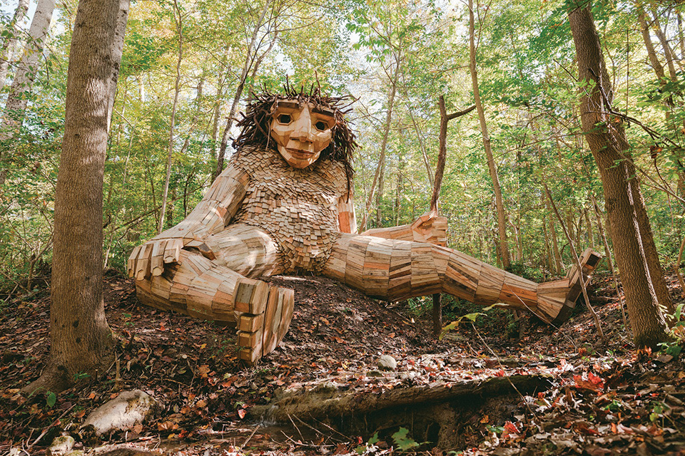 Troll by artist Thomas Dambo at the Aullwood Audubon Center in Dayton (photo courtesy of Aullwood Audubon)