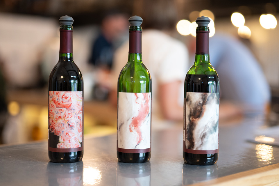 Bottles from Cote Winery in Mount Gilead (photo courtesy of Cote Winery)