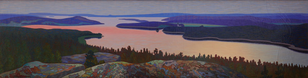 Hilding Werner’s “Glafsfjörd, Evening” at Cincinnati’s Taft Museum of Art (photo collection of David and Susan Werner, courtesy of the Frick Pittsburgh)