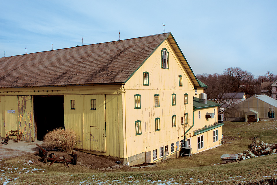 Exterior of barn at Wholesome Valley Farm in Wilmot (photo by Rachael Jirousek)