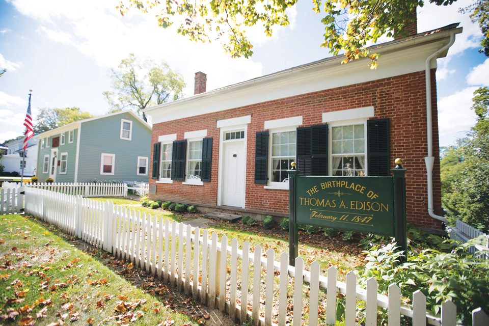 Exterior of the birthplace of Thomas A. Edison in Milan (photo by Cody York)
