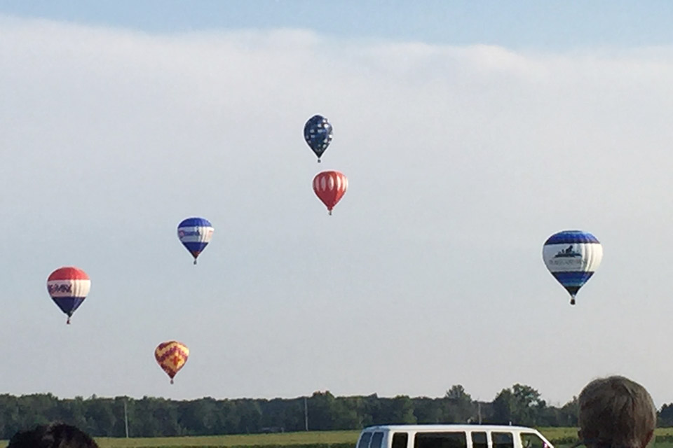 Hot air balloons at All Ohio Balloon Fest in Marysville (photo courtesy of Marysville Journal Tribune)