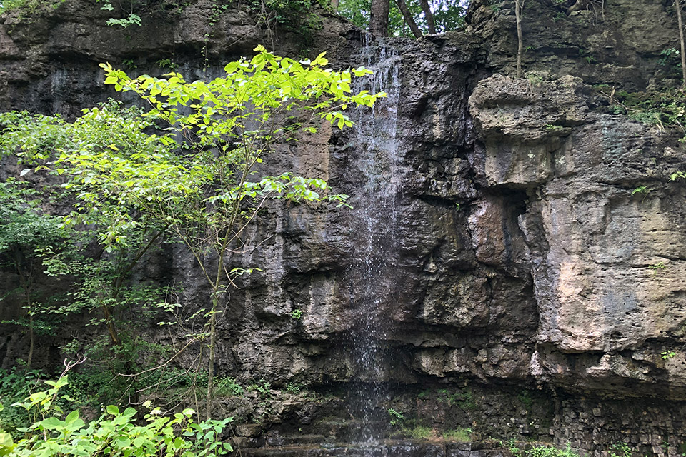 Rock formation at Clifton Gorge State Nature Preserve in Yellow Springs (photo courtesy of Ohio Department of Natural Resources)
