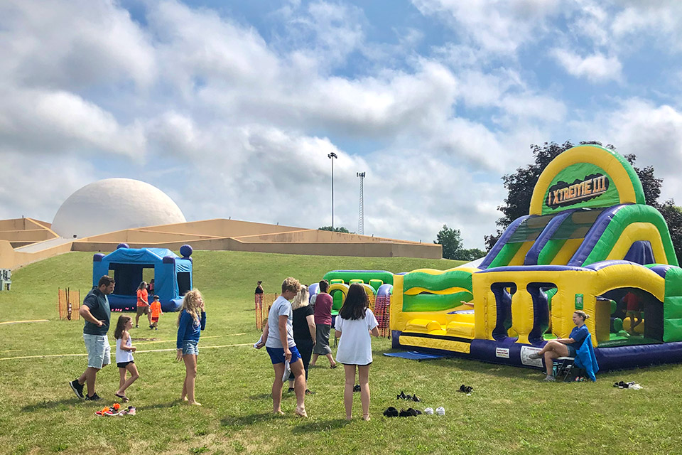 Kids playing with inflatables at Summer Moon Festival in Wapakoneta (photo courtesy of Summer Moon Festival)
