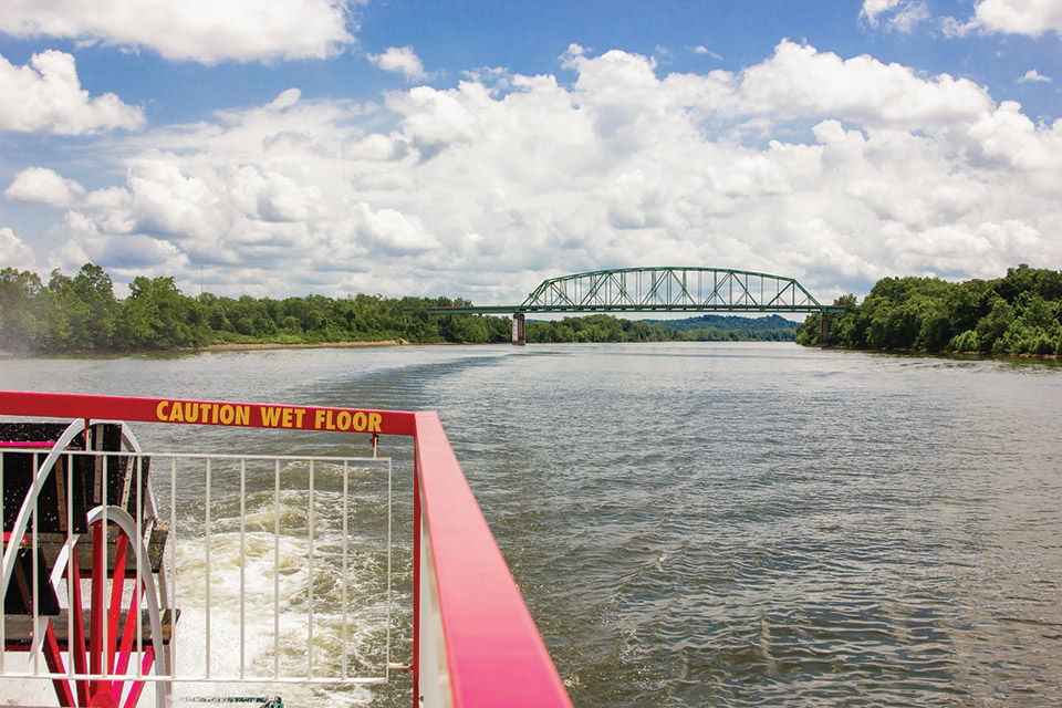 View of bridge from the Valley Gem Sternwheeler in Marietta (photo by Lauren Delgado)