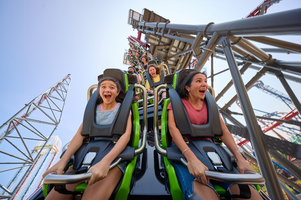 People riding Siren’s Curse at Cedar Point in Sandusky (photo courtesy of Cedar Point)