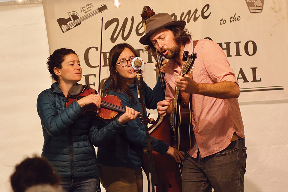 Band at Central Ohio Folk Festival at Columbus’ Bank Run Metro Park (photo courtesy of Columbus Music Society)