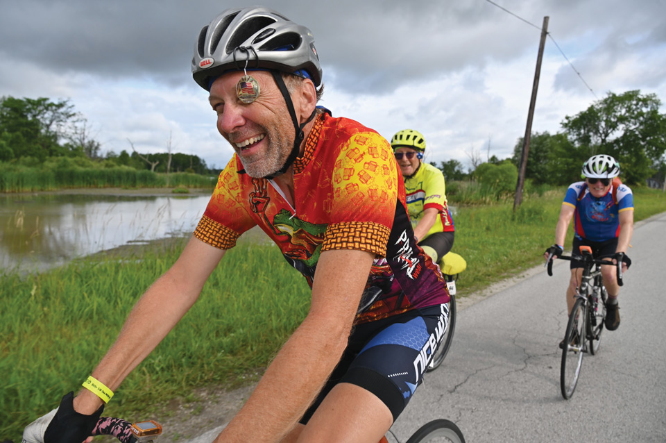 Cyclists at Great Ohio Bicycle Adventure in Ashland and Wooster (photo courtesy of Great Ohio Bicycle Adventure)