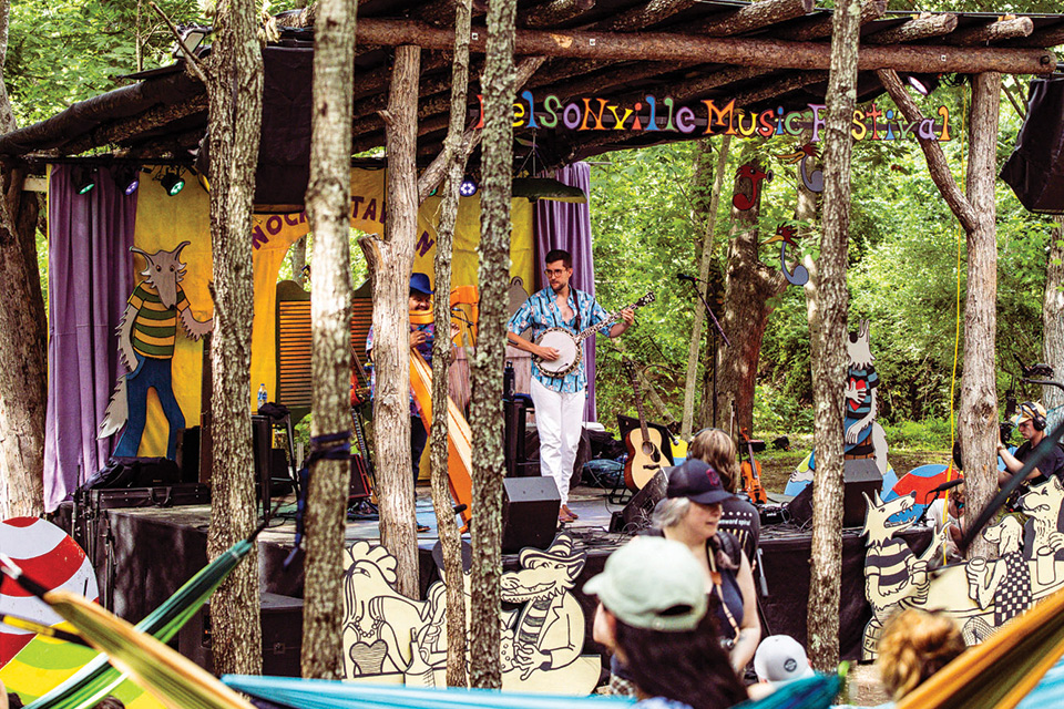 Larry & Joe performing at Nelsonville Music Festival (photo by Brian Bruemmer)