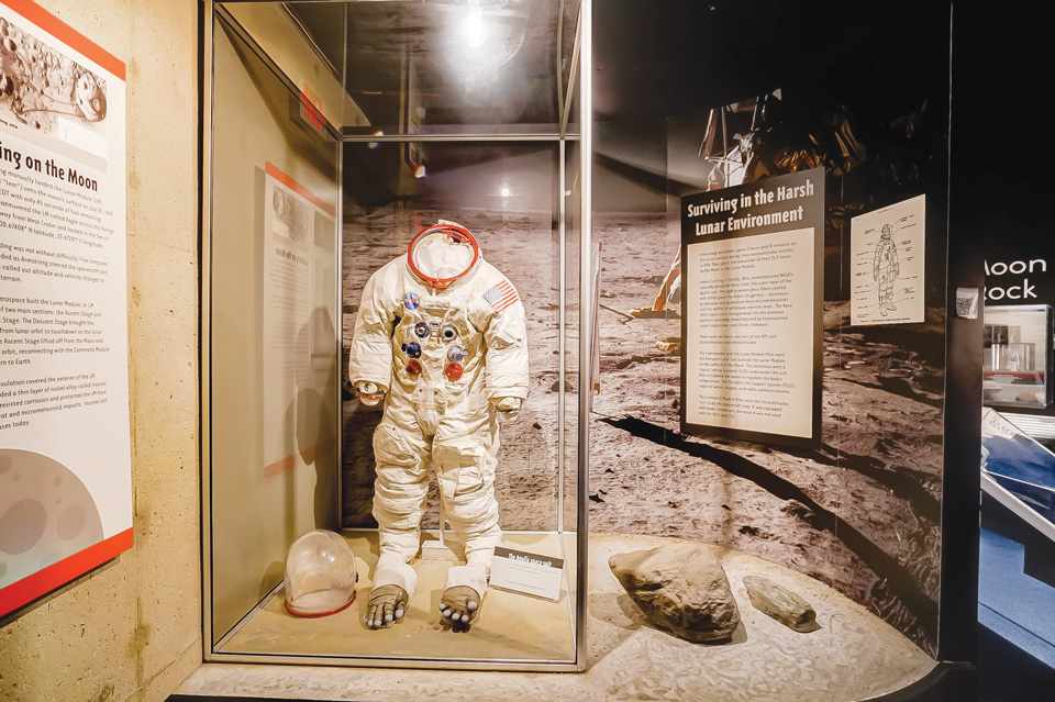 Display at Armstrong Air & Space Museum in Wapakoneta (photo courtesy of Armstrong Air & Space Museum)
