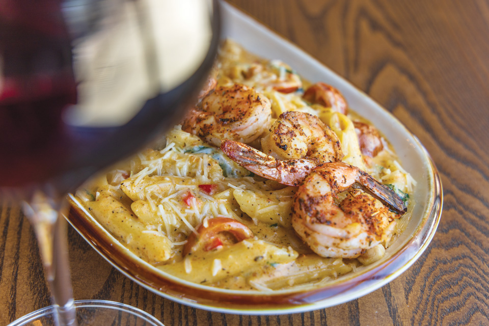 Cajun shrimp alfredo at 58 West in Logan (photo courtesy of 58 West)