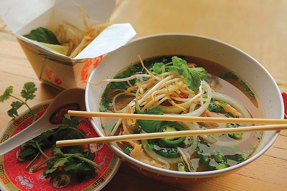 Noodle bowl at Three Tigers Brewing Co. in Granville, Ohio (photo by Chad DiBlasio)