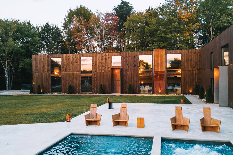 Exterior and pool at the Meraki House in Dover (photo courtesy of the Meraki House)