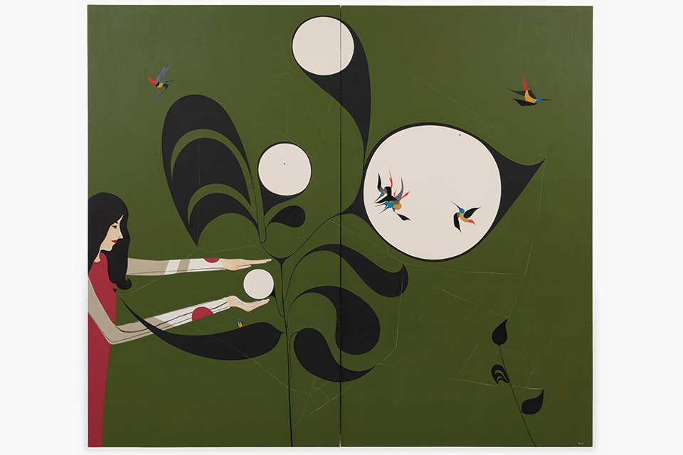 Clare Rojas’ “The Glowing Nightshade” (photo courtesy of the artist, Jessica Silverman and Andrew Kreps Gallery)