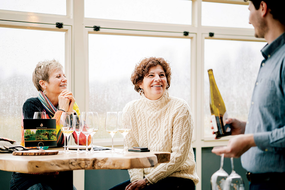 Women at Modales Wines in Fennville, Michigan (photo by Alec Arumbula)