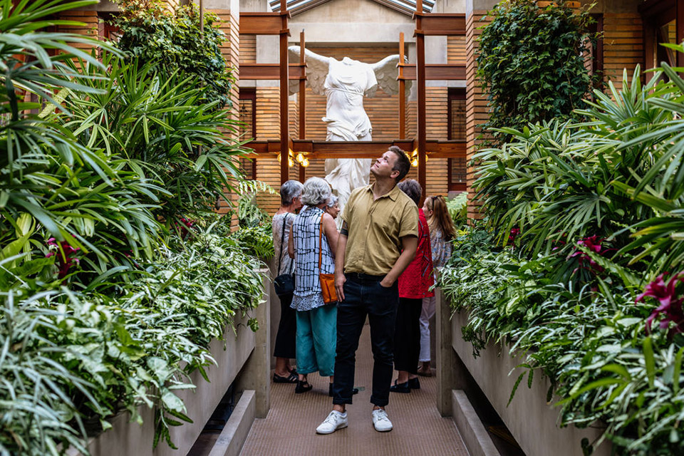 People at Martin House Conservatory in Buffalo, New York (photo by Katie Addo)