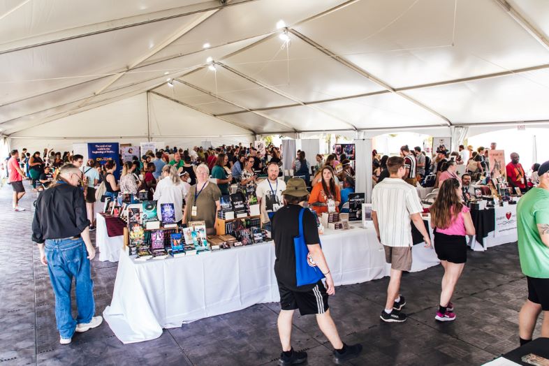 2025 Columbus Book Fair Table View of Event Tent